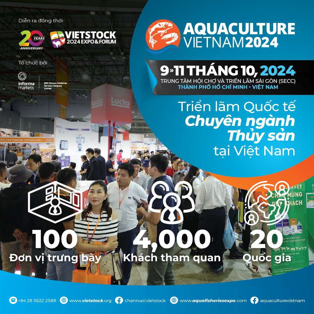 Aquaculture Vietnam 2024: Sự kiện quốc tế chuyên ngành thủy sản hàng đầu Việt Nam<br />
