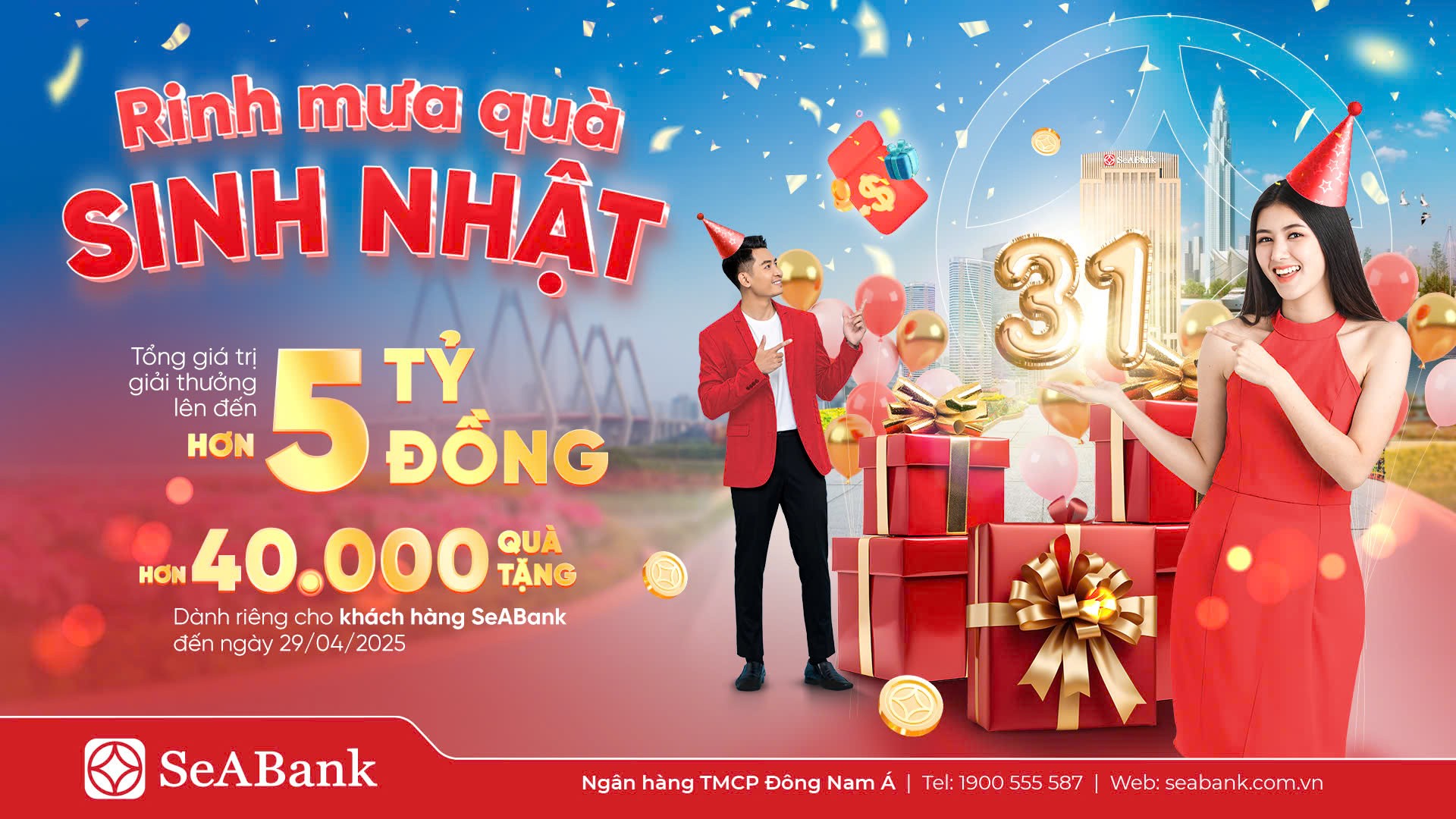 Ngân hàng TMCP Đông Nam Á triển khai chương trình tri ân “Đón mưa quà sinh nhật” với tổng trị giá lên đến hơn 5 tỷ đồng