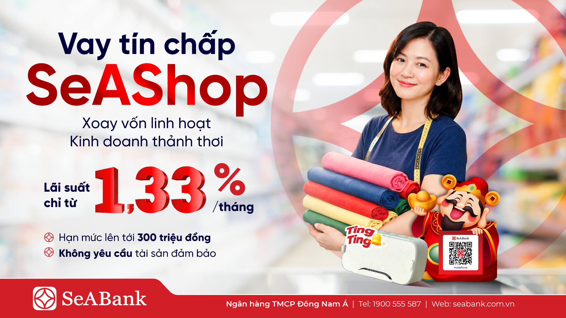 Ngân hàng TMCP Đông Nam Á (SeABank) triển khai gói vay dành cho hộ kinh doanh - SeAShop