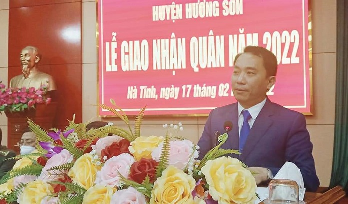Đồng chí Nguyễn Quang Thọ, Chủ tịch UBND huyện Hương Sơn phát biểu