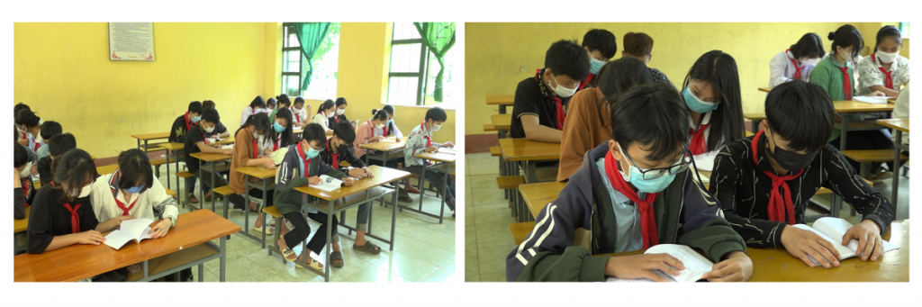 Học sinh Trường THCS Ngọc Sơn hăng say đọc sách.