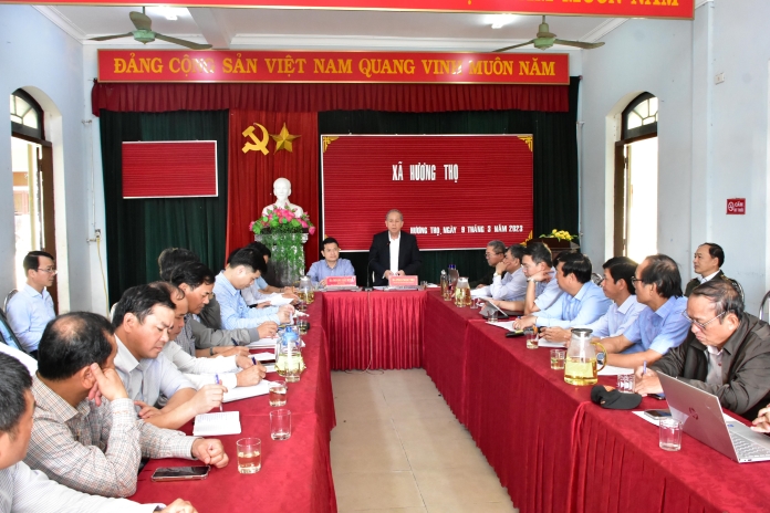 Đồng chí Phan Ngọc Thọ, Phó Bí thư Thường trực Tỉnh ủy Thừa Thiên Huế phát biểu tại buổi làm việc.