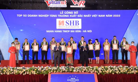 SHB được vinh danh Top 50 doanh nghiệp tăng trưởng xuất sắc nhất Việt Nam