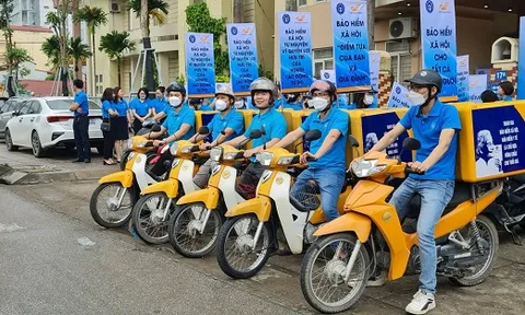 Lễ ra quân hưởng ứng Tháng vận động triển khai BHXH toàn dân - Truyền thông, vận động người dân tham gia BHXH tự nguyện, BHYT hộ gia đình