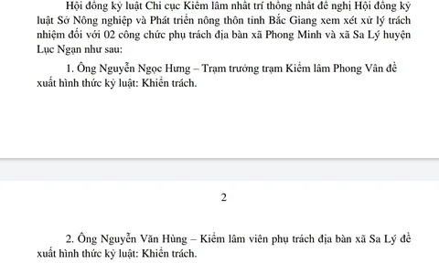 Bắc Giang: Chi cục Kiểm lâm đề xuất kỷ luật 2 công chức phụ trách địa bàn vì để xảy ra phá rừng