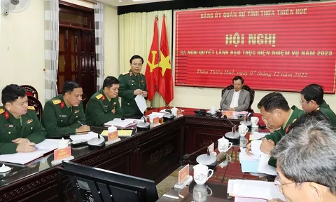 Hội nghị mở rộng ra Nghị quyết lãnh đạo thực hiện nhiệm vụ QS-QP năm 2023