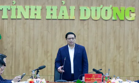 Thủ tướng Chính phủ Phạm Minh Chính làm việc với Ban Thường vụ Tỉnh ủy Hải Dương