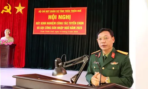 Hội nghị rút kinh nghiệm công tác tuyển quân năm 2023