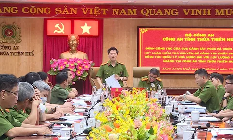 Bộ Công an kiểm tra công tác phòng cháy chữa cháy tại Công an tỉnh Thừa Thiên Huế
