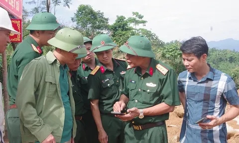 Bộ CHQS tỉnh kiểm tra, thăm hỏi, động viên các lực lượng thi công công trình nhà tưởng niệm liệt sĩ