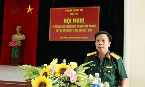Hội nghị rút kinh nghiệm công tác khảo sát, tìm kiếm, cất bốc, quy tập mộ liệt sĩ mùa khô 2022 - 2023