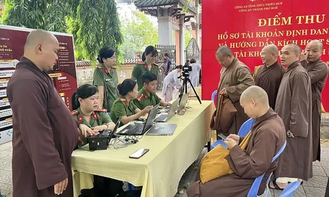 Công an TP. Huế tổ chức cấp căn cước công dân lưu động tại các cơ sở tôn giáo