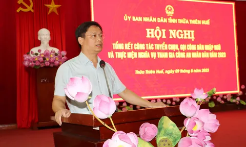 Thừa Thiên Huế tổ chức hội nghị rút kinh nghiệm công tác tuyển quân năm 2023