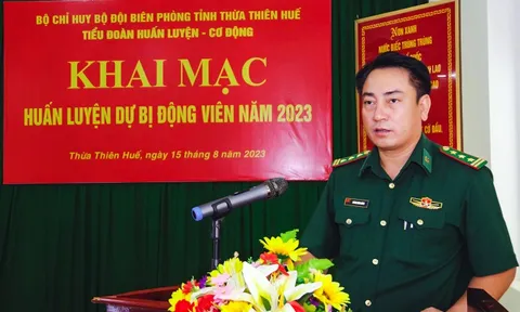 Bộ đội Biên phòng Thừa Thiên Huế khai mạc huấn luyện dự bị động viên năm 2023