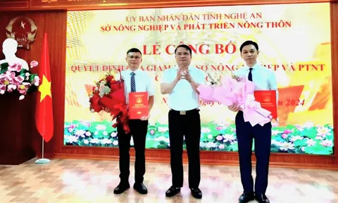 Bổ nhiệm nhân sự tại Sở Nông nghiệp và Phát triển nông thôn Nghệ An