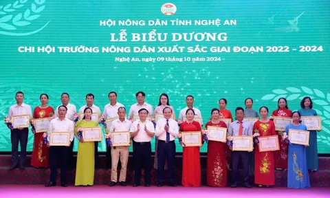 60 chi hội trưởng nông dân Nghệ An tiêu biểu được  vinh danh