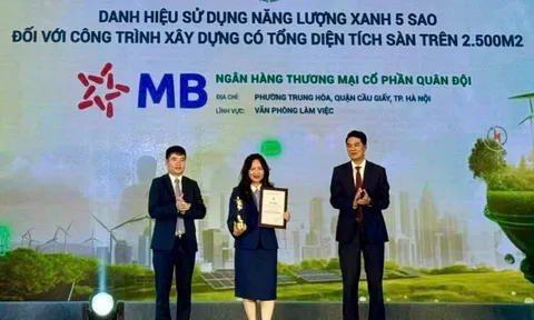 MB đón nhận danh hiệu công trình sử dụng năng lượng xanh năm 2024