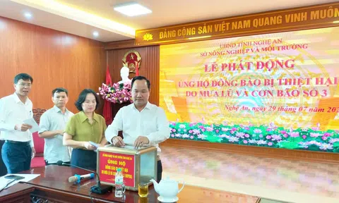 Sở Nông nghiệp và Môi trường Nghệ An phát động ủng hộ đồng bào bị thiệt hại do bão số 3
