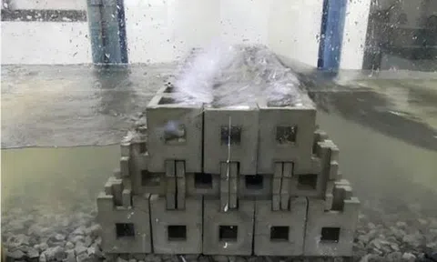 Thiết kế đê rỗng giảm sóng bảo vệ bờ