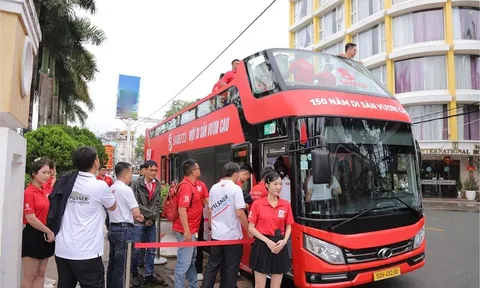 'Hành trình di sản' thuộc chuỗi hoạt động kỷ niệm '150 năm di sản vươn cao' do Sabeco tổ chức đã có mặt tại Cần Thơ