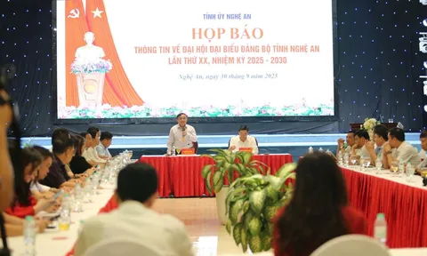 Họp báo thông tin về Đại hội Đảng bộ tỉnh Nghệ An lần thứ XX