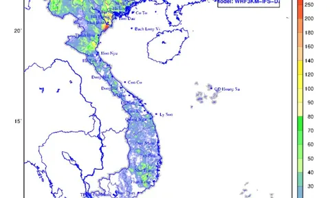 Mưa lớn khu vực Bắc Bộ và Thanh Hóa
