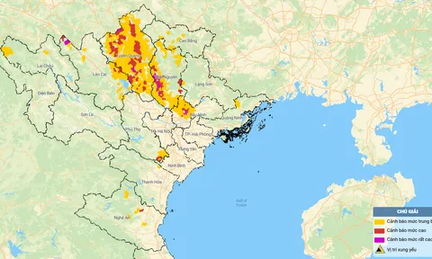 Cảnh báo lũ quét, sạt lở đất, sụt lún đất do mưa lũ hoặc dòng chảy trên khu vực các tỉnh Bắc Bộ, Thanh Hóa và Nghệ An