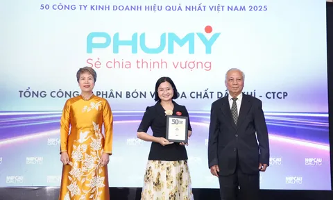 PVFCCo- doanh nghiệp duy nhất thuộc ngành phân bón và hóa chất được xếp hạng “Top 50 Công ty kinh doanh hiệu quả nhất”