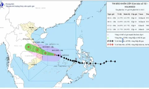 Bão số 13 đang mạnh cấp 14, di chuyển nhanh, hướng trực tiếp vào Quy Nhơn (Gia Lai)