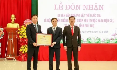 Phú Thọ đón nhận danh hiệu Di sản văn hóa phi vật thể quốc gia Lễ hội Cướp kén