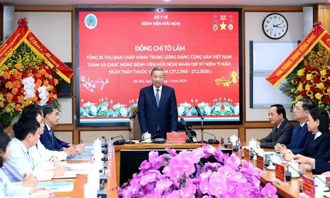 Phát biểu của Tổng Bí thư Tô Lâm tại buổi thăm, chúc mừng ngành y tế và tập thể cán bộ, y bác sĩ, nhân viên Bệnh viện Hữu Nghị