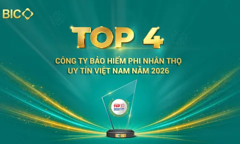 BIC lọt TOP 4 Công ty bảo hiểm phi nhân thọ uy tín lần thứ hai liên tiếp