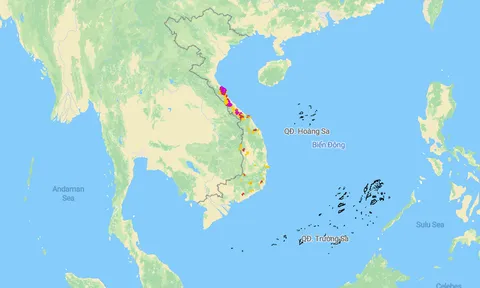 Cảnh báo lũ trên các sông từ Quảng Trị đến Quảng Ngãi