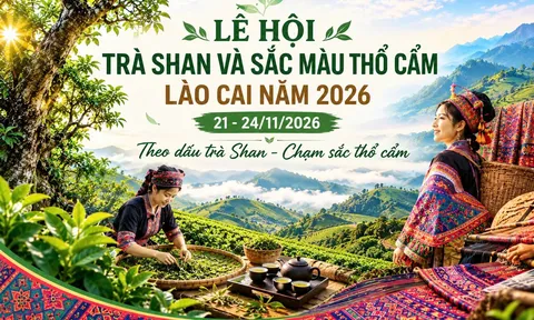 Lào Cai tổ chức Lễ hội trà Shan và sắc màu thổ cẩm năm 2026