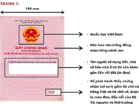 Các thông tin cơ bản trên sổ hồng