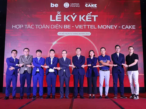 Viettel Money hợp tác toàn diện với Ngân hàng số Cake by VPBank và Nền tảng tiêu dùng đa dịch vụ Be