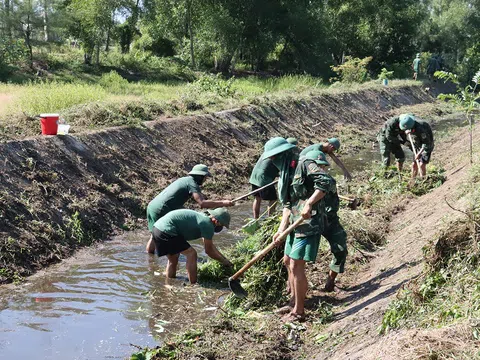 Trên 300 cán bộ, chiến sĩ và bà con nhân dân tham gia “Ngày Chủ nhật xanh” bảo vệ môi trường