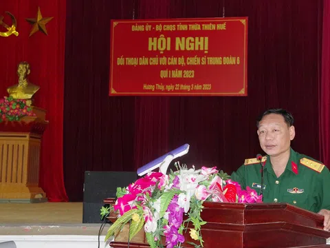 Đối thoại nắm bắt tâm tư, nguyện vọng cán bộ, chiến sĩ