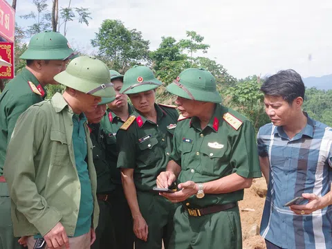 Bộ CHQS tỉnh kiểm tra, thăm hỏi, động viên các lực lượng thi công công trình nhà tưởng niệm liệt sĩ