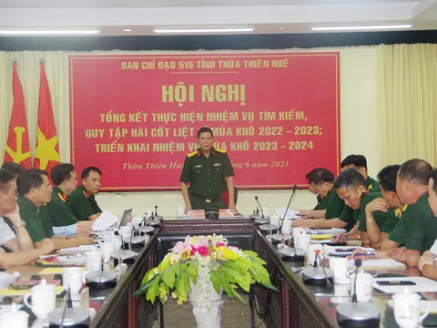 Ban Chỉ đạo 515 tỉnh Thừa Thiên Huế tổng kết thực hiện nhiệm vụ tìm kiếm, quy tập hài cốt liệt sĩ mùa khô 2022-2023