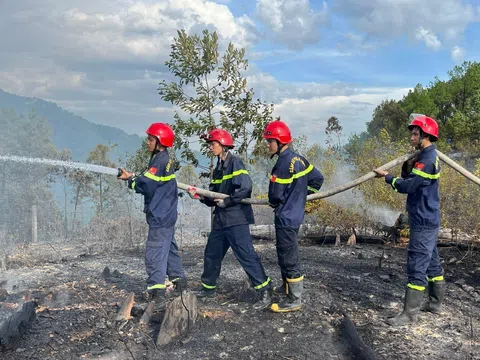 Hàng trăm người tham gia chữa cháy rừng