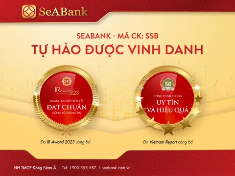 SeABank nhận giải thưởng Top 50 công ty đại chúng uy tín và hiệu quả