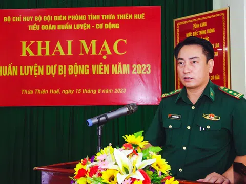 Bộ đội Biên phòng Thừa Thiên Huế khai mạc huấn luyện dự bị động viên năm 2023