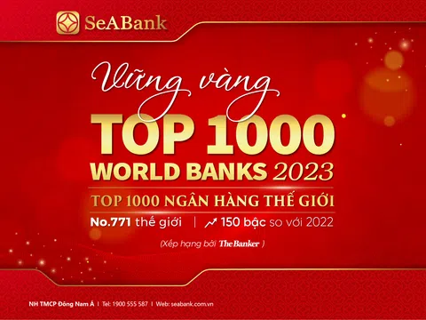 SeABank tăng 150 bậc trong bảng xếp hạng  "Top 1000 Ngân hàng thế giới"