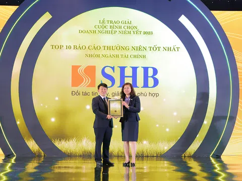 SHB được vinh danh Top 10 Doanh nghiệp có báo cáo thường niên tốt nhất