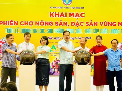 Hội tụ tinh hoa nông sản Việt: Phiên chợ nông sản, đặc sản vùng miền 2024 khai mạc rực rỡ tại Hà Nội