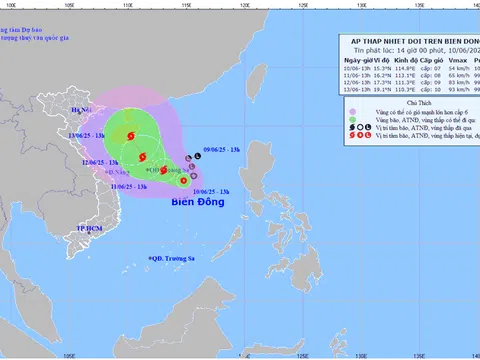 Áp thấp nhiệt đới có khả năng mạnh lên thành bão