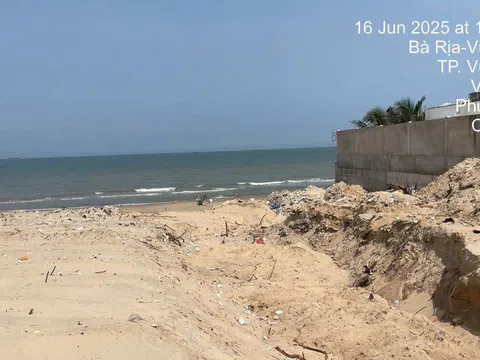 Dòng nước đen từ công trường chảy ra biển tại TP Vũng Tàu: Sun Group đã khắc phục xong sự cố