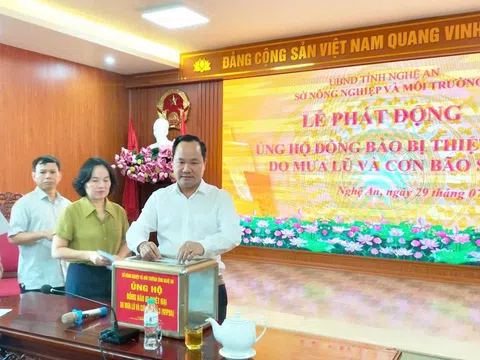 Sở Nông nghiệp và Môi trường Nghệ An phát động ủng hộ đồng bào bị thiệt hại do bão số 3