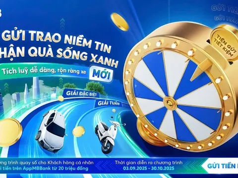 'Tích lũy dễ dàng - Rộn ràng xe mới' khi gửi tiết kiệm số tại MB